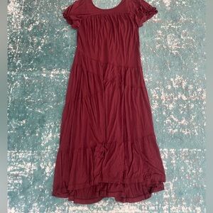 Free People beach maxi tiered dress